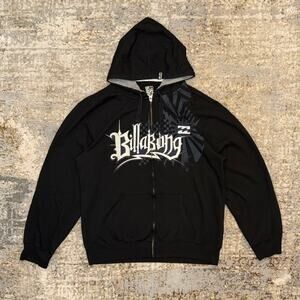 Billabong Vintage Y2K Script Logo Zip Up Jacket Size Mens XXL